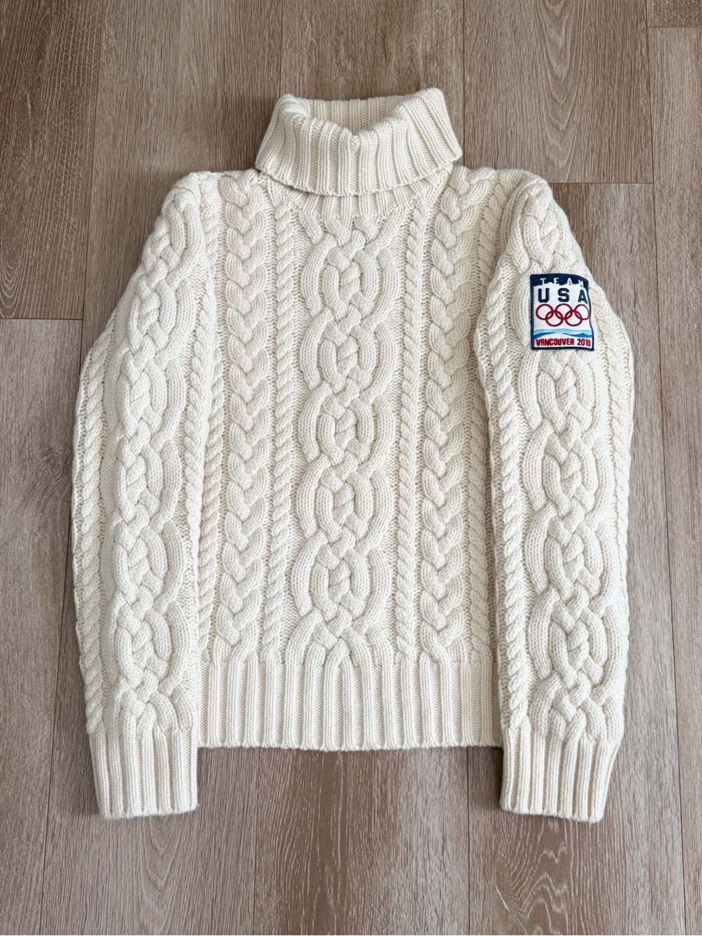 RARE VINTAGE Ralph Lauren USA 2010 VANCOUVER Wool Turtle Neck Sweater Size Large